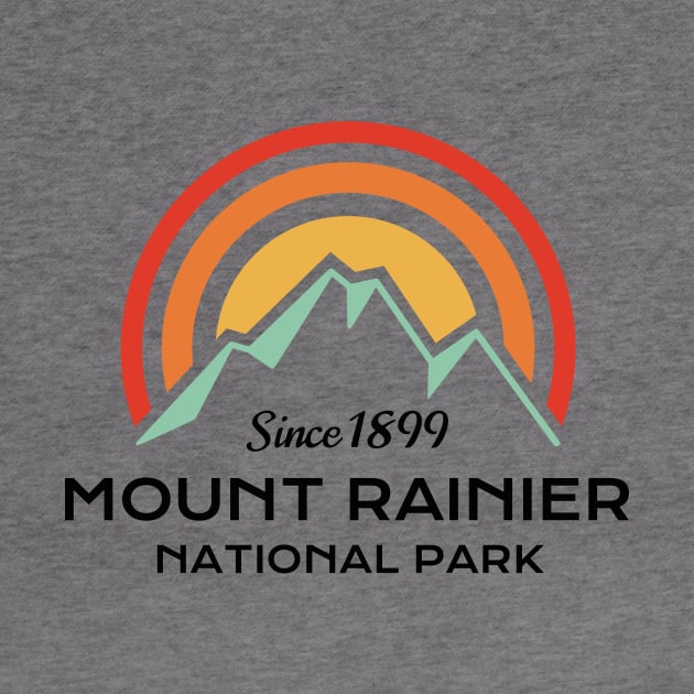 Mount Rainier National Park Retro Sticker by roamfree
